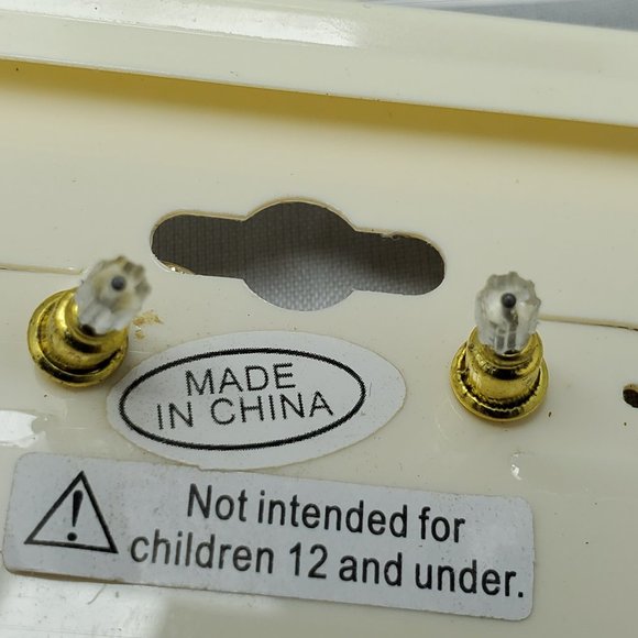 Mystique gold tear drop champagne and rhinestone pierced earring - Picture 4 of 4